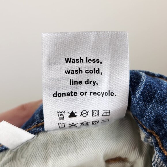 Reformation Liza Ultra High Rise Straight Jeans Raw Hems in Malta sz 26 - Picture 8 of 8